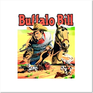 Buffalo Bill Western Robbery Cowboy Retro Comic Posters and Art